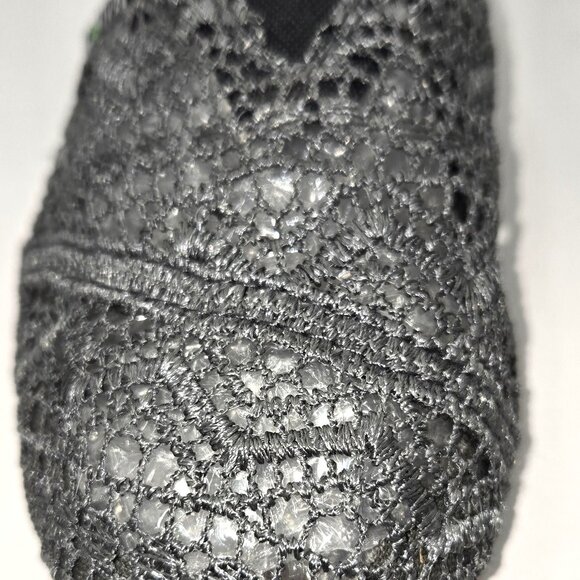 Easy USA Women's Silver Gray Sheer Crochet Ballet Flats Size 6 - Picture 5 of 6